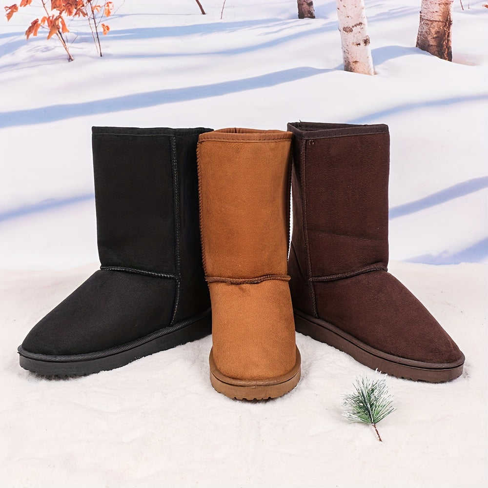 Women's Snow Boots Closed Toe Slip On Comfortable Shoes