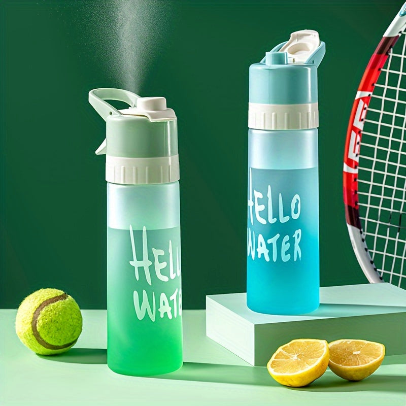 650ml Frosted Spray Water Bottle for Outdoor Sports
