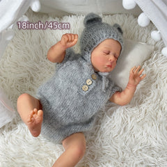 18" Reborn Doll Sleep Baby Soft Body 3D Vein Skin Art Doll