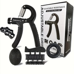 Adjustable Grip Strength Trainer Set Hand Gripper Finger Exerciser Stretcher