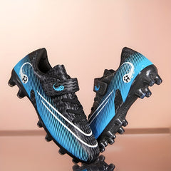 Unisex Kid's AG Cleat Football Boots Hook Loop Fastener