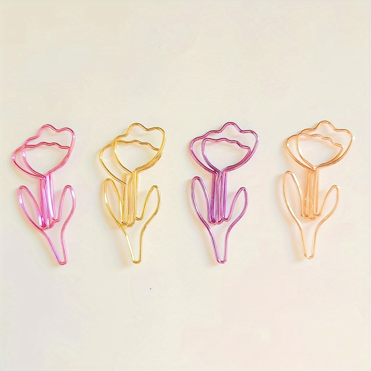 20pcs Flower Shaped Paper Clips for School Office Co worker