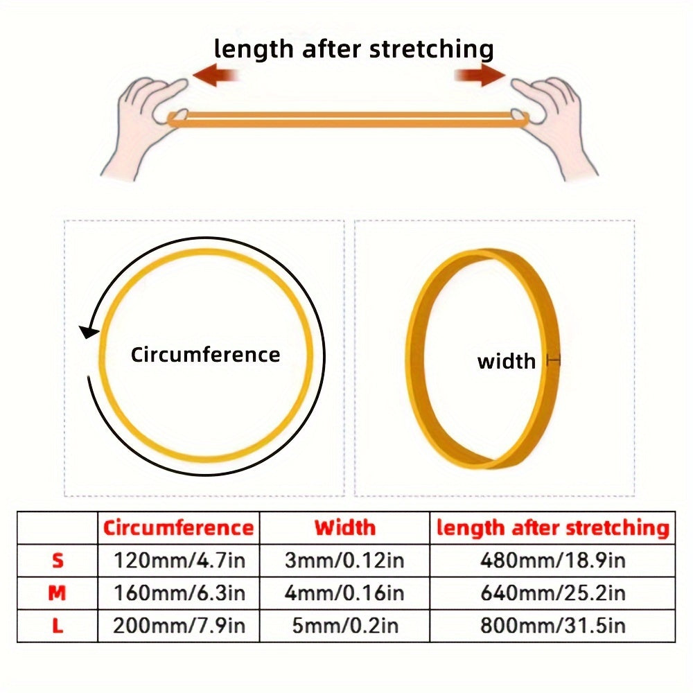 70 High Stretch Yellow Rubber Rings