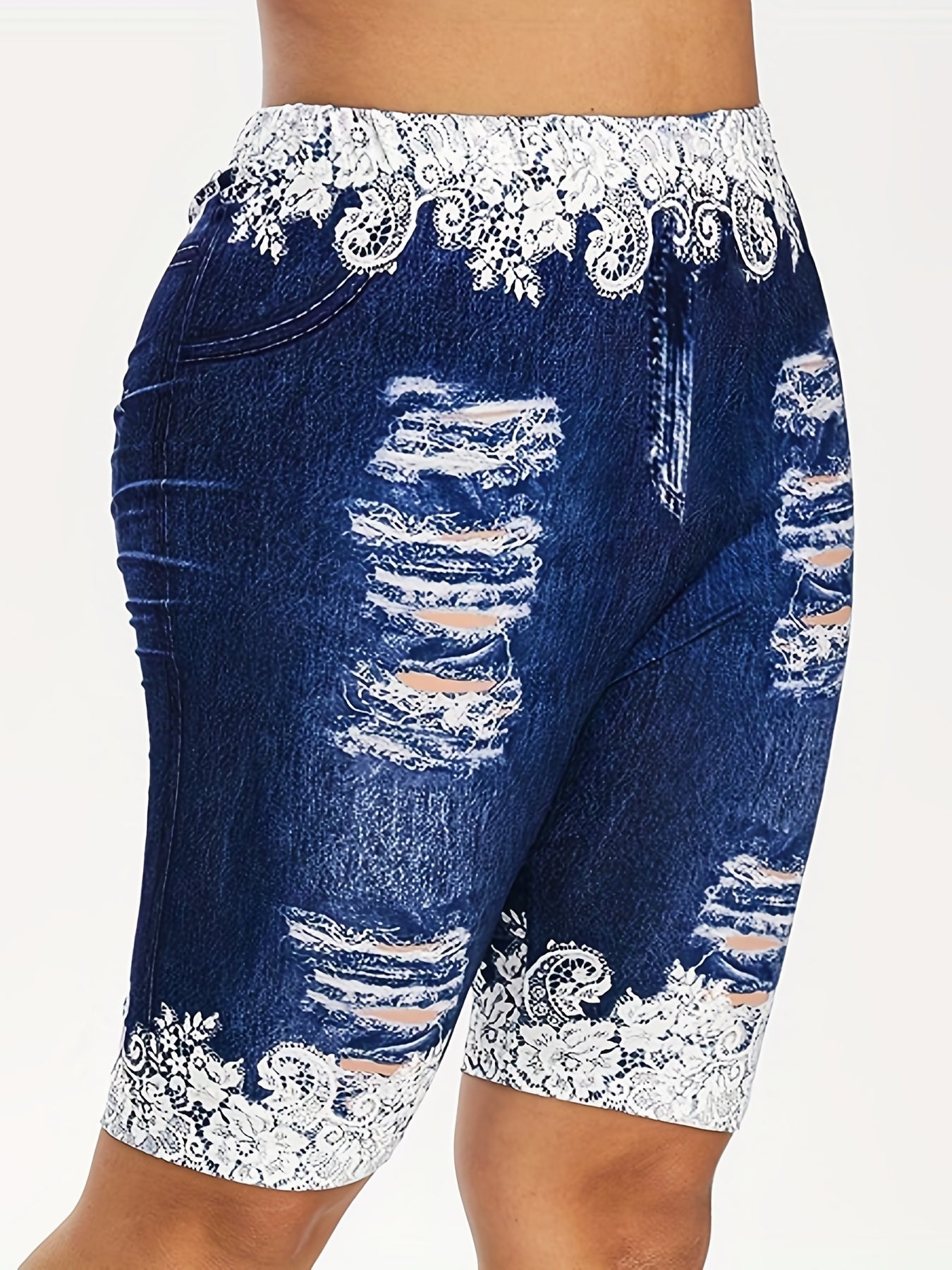 Graphic Print High Waist Shorts for Women