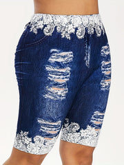 Graphic Print High Waist Shorts for Women