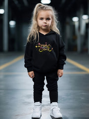 OERYUI Letter Print Hoodies Jogger Set Girls Boys Spring Fall Christmas Gift