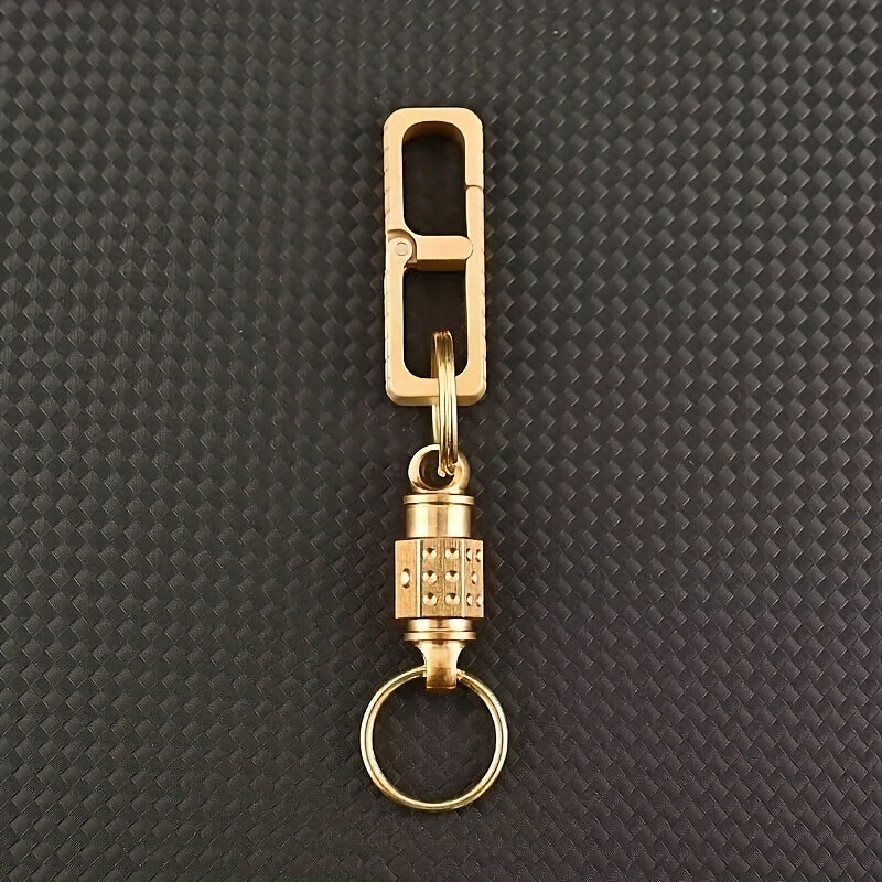 2pcs Brass Universal Rotating Keychain Hanging Buckle Bag Accessories