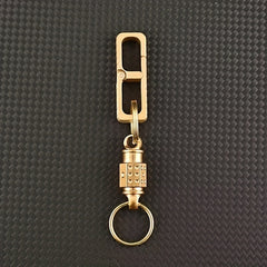 2pcs Brass Universal Rotating Keychain Hanging Buckle Bag Accessories