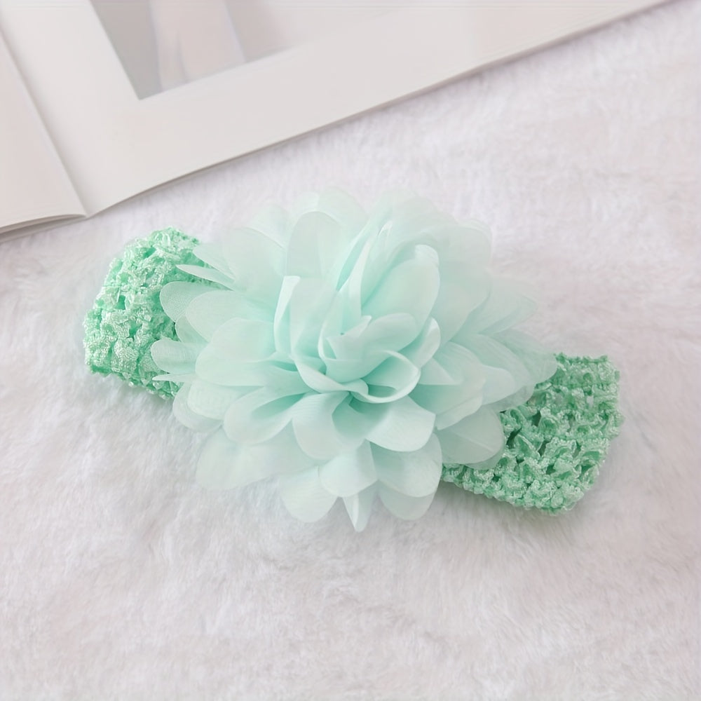 10pcs Baby Girls Chiffon Flowers Headband Hair Accessories