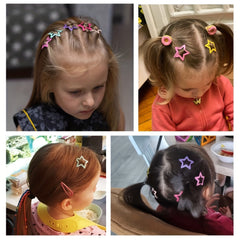 10pcs Colorful Star Snap Hair Clips for Girls Toddlers