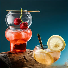 Creative Gourd Shaped Glass Water Cup for Beer Cocktail Coffee Drinking