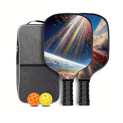 Fiberglass Carbon Fiber Pickleball Paddle Set for Indoor Outdoor