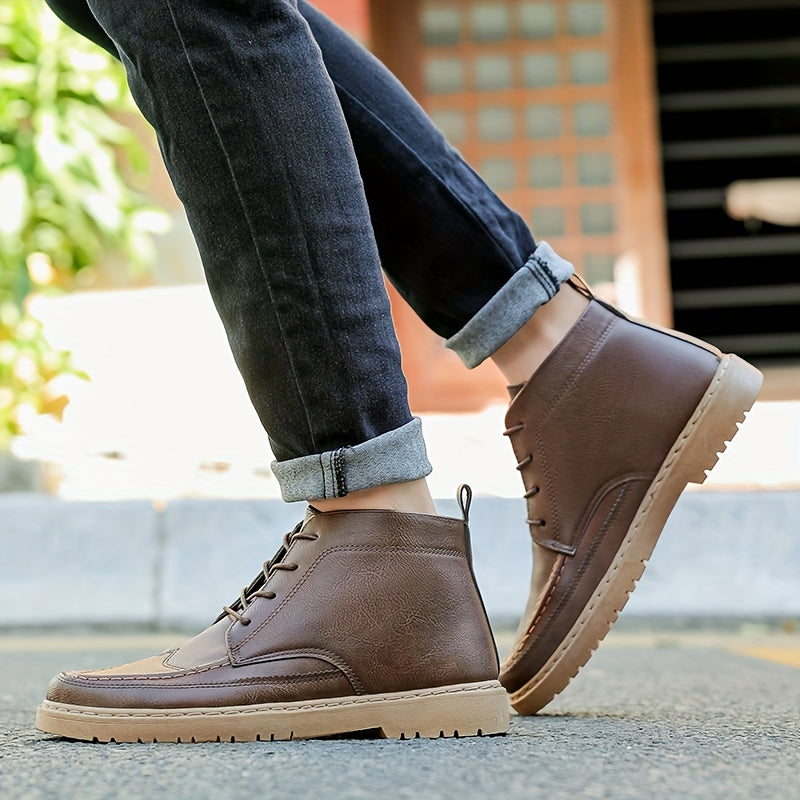 Men's Combat Boots Durable Non Slip Ankle Boots