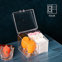 Cotton Swab Storage Box with Cover Makeup Organizer