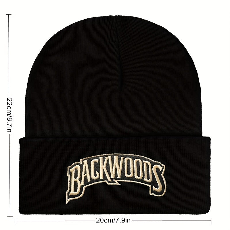 Hip Hop Letter Embroidery Beanie Unisex Solid Couple Skull Cap