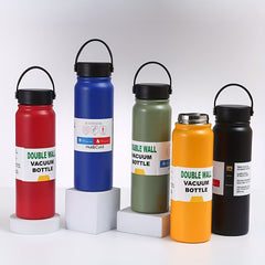 800ml Large Vacuum Water Bottle Stainless Steel Insulation Cup