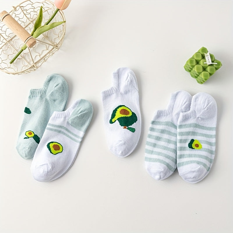 Avocado Print Socks & Lightweight Low Cut Ankle Socks Women's Stockings