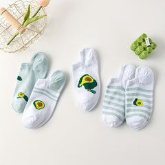 Avocado Print Socks & Lightweight Low Cut Ankle Socks Women's Stockings