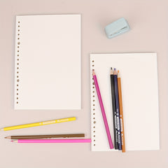 60PCS A5 Blank Detachable Notebook Core with Refillable Pages