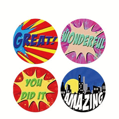 500pcs Cartoon Words Sticker Roll Hero Reward Sticker for Teachers Kids Boy