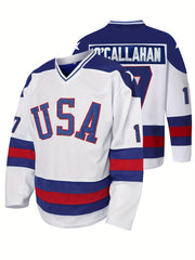 Men's Long Sleeve Hockey Jersey Retro Classic Embroidery Stitched