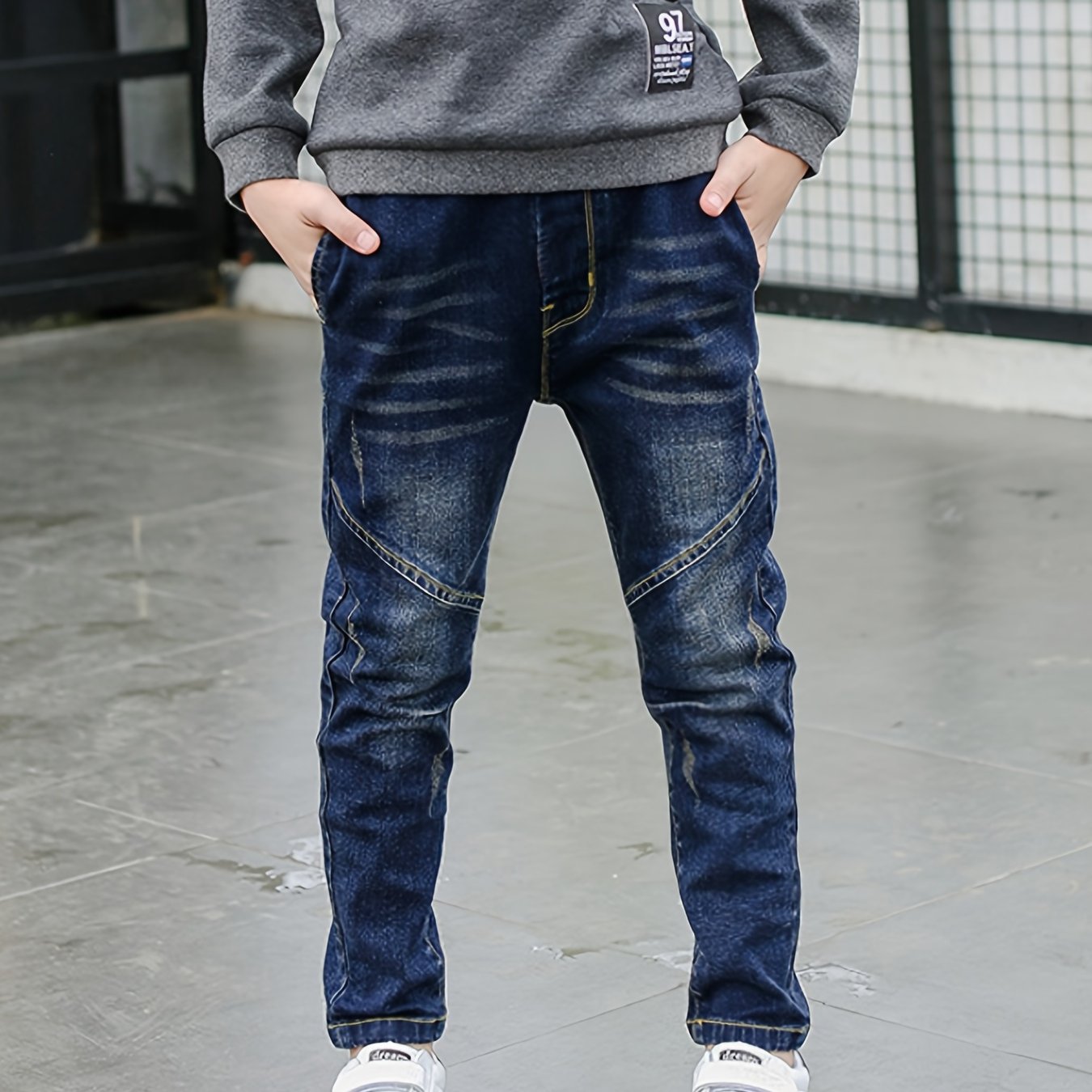 Boys Denim Pants w/ Pocket Kids Clothes Spring Autumn Outdoors
