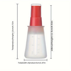 2pcs Silicone Bottle Brushes with Lid - Heat Resistant, Space-Saving