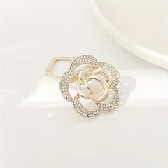 Rhinestone Buckle Silk Scarf Shawl Dress Decorated Pin Brooch