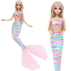 Fantasy Mermaid Outfit for 18 Doll Fairy Tale Party Costume Accessories