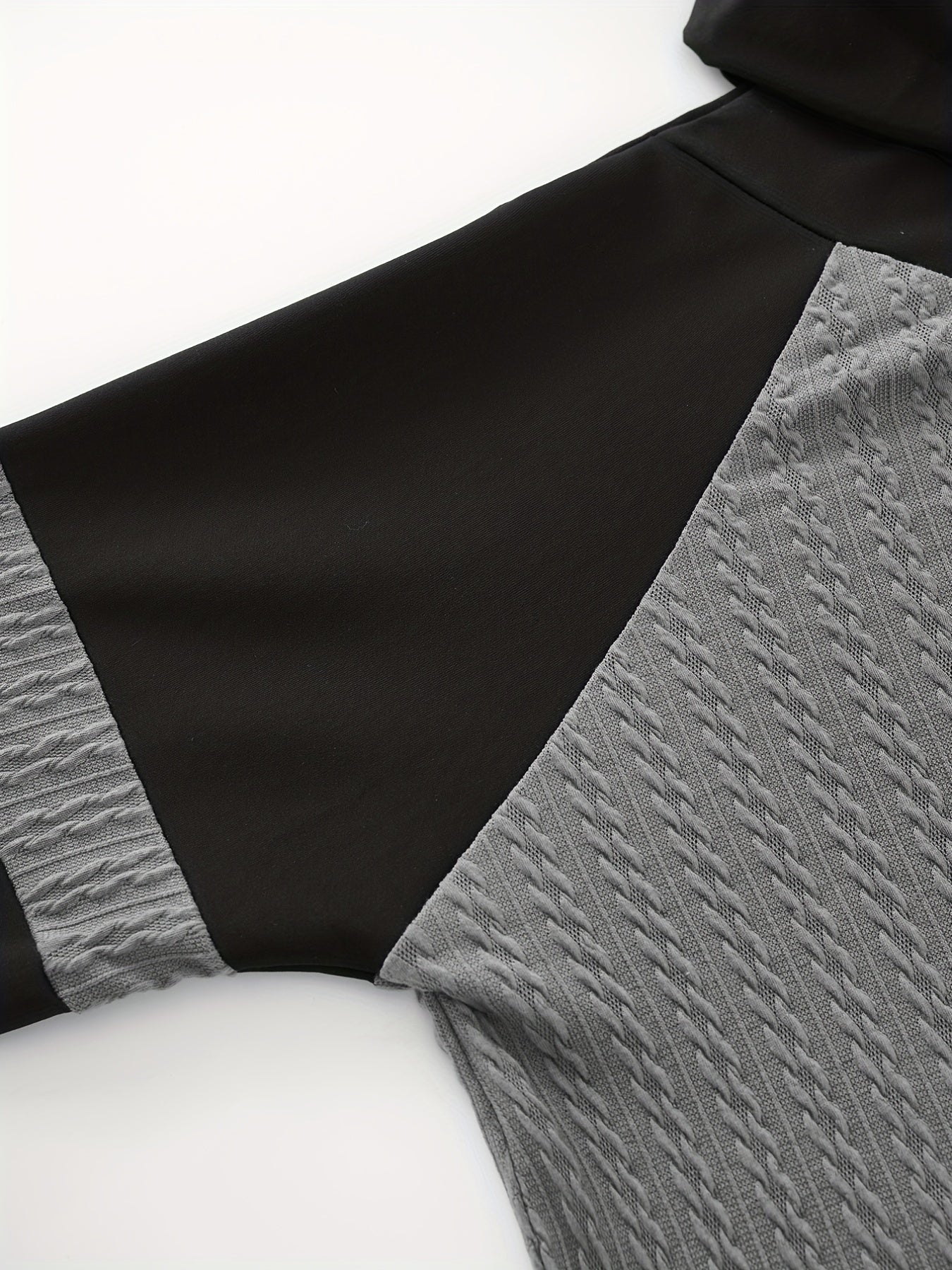 Cable Knit Raglan Sleeve Hoodie