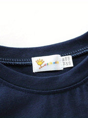 Boys Rocket Space Print Pajama Set Long Sleeve Top & Pants