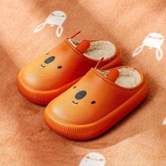 Kids Cartoon Furry House Shoes Soft Non Slip Walking Shoes for Winter