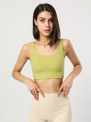 Ribbed Sports Bra for Women - Comfy & Breathable Tank Bra