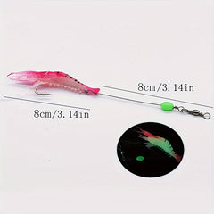 1pc 5g Luminous Shrimp Lure Biomimetic Bait With Barbed Hook