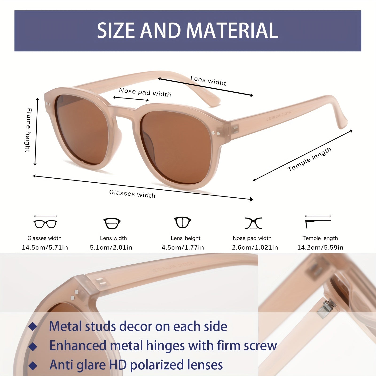 Men's Retro Polarized Sunglasses UV Protection Sports Sunglasses