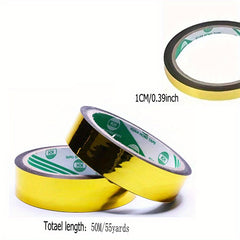 Golden Foil Washi Tapes Laser Colors Glitter Slim Adhesive Masking Tapes