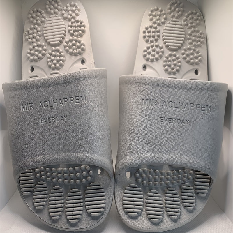 Men's Massage Slides Non Slip Slippers Open Toe Shoes