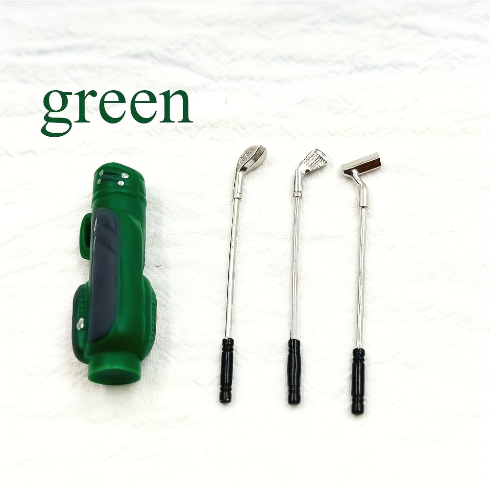 Mini Golf Clubs Dollhouse Toys 1:6 1:12 Scale Sets Decorated Sports Scenes