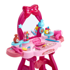 Princess Vanity Set Light Up Mirror Toy Makeup Desk for Girls