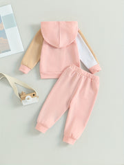 Patchwork Hoodie & Pants Set for Baby Boys