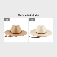 Hand Woven Summer Straw Hat Wide Brim Sun Hat