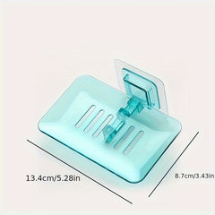2pcs Soap Holder Wall Mounted Double Layer Soap Sponge Dish Bathroom Accessories