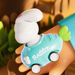 Cartoon Rabbit Toy Car, Durable Plastic, Perfect Holiday Gift for Kids