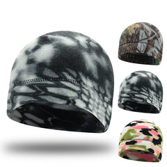 Outdoor Camouflage Knitted Fleece Hat for Riding