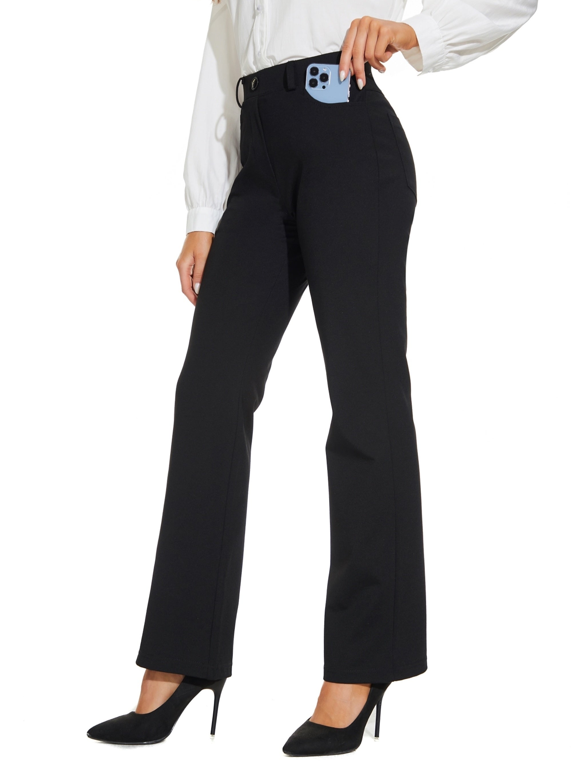 Straight Leg Trouser Pants - Office Wear
