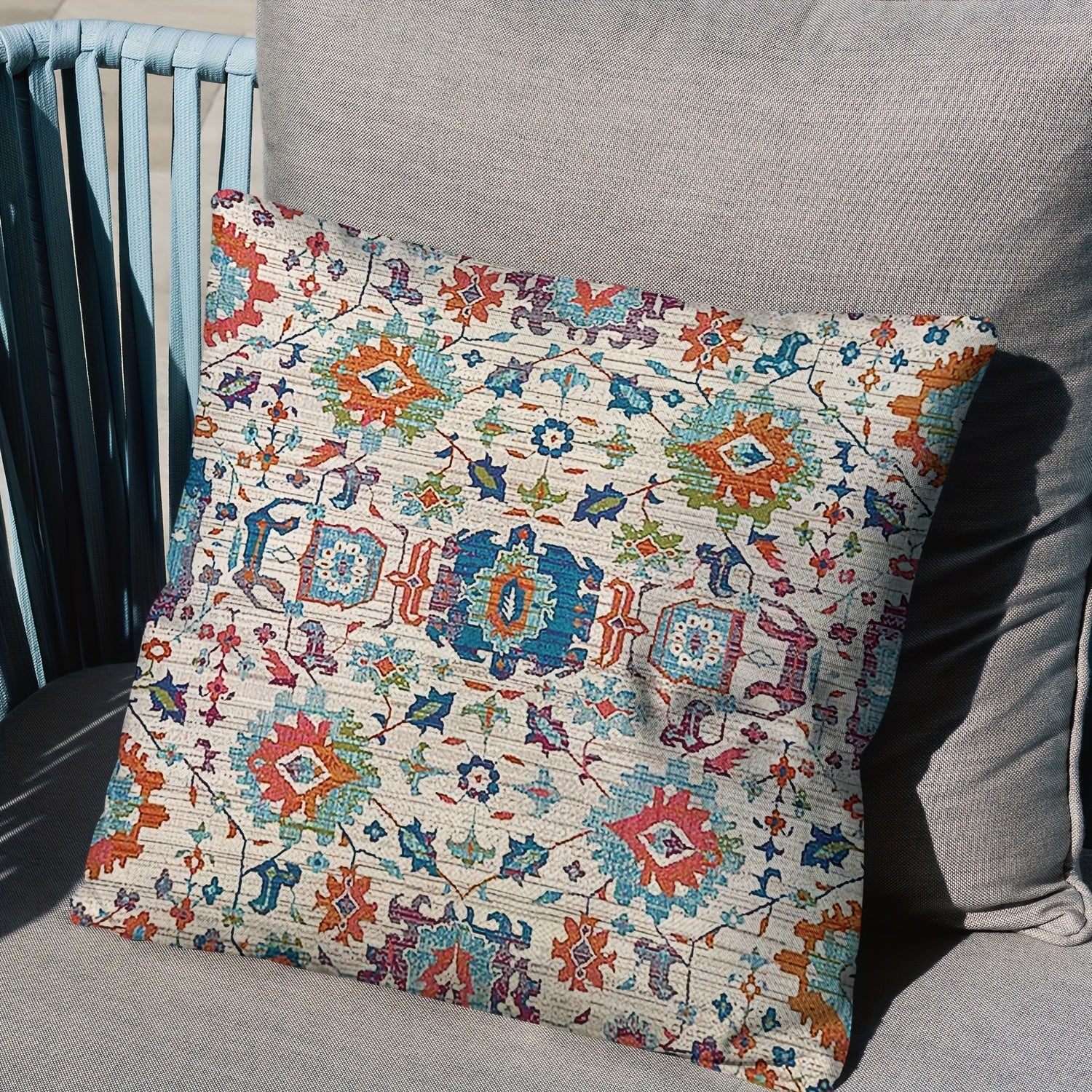 Bohemian Retro 18inch Throw Pillowcase Geometric Pattern Home Decor