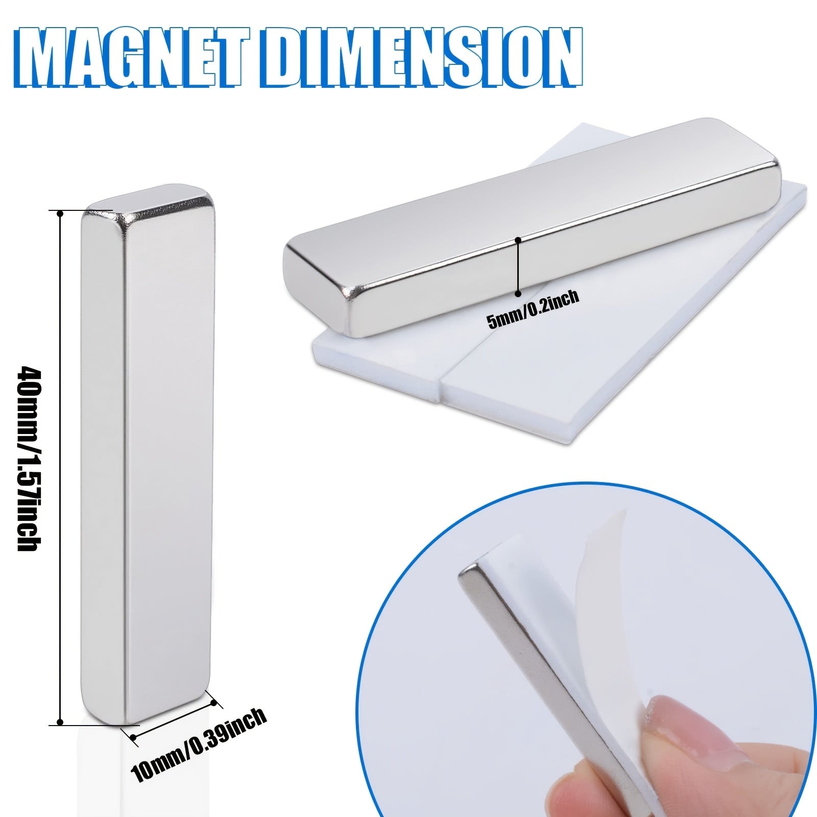 14pcs Neodymium Magnets Heavy Duty Rare Earth Rectangular Bars 40x10x5mm