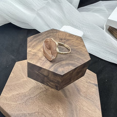 Retro Wild Irregular Oil Drip Ring Fairy Adjustable Ring