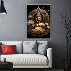 Buddha Lotus Art Bedroom Picture Painting Living Room Wall Decoration