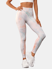 Tie Dye Seamless Yoga Pants Slim Fit High Waist Quick Drying High Stretch